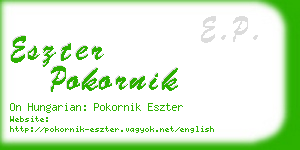 eszter pokornik business card